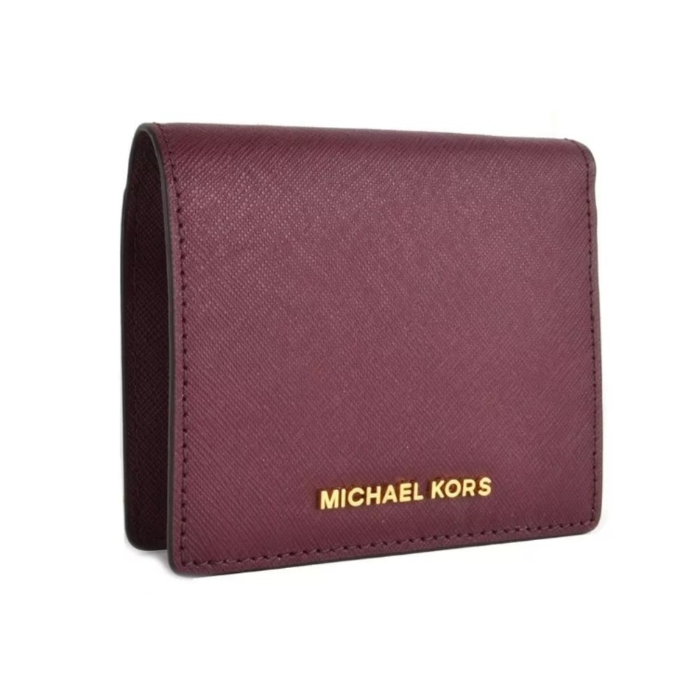 Michael Kors Jet Set Saffiano Wallet; Plum